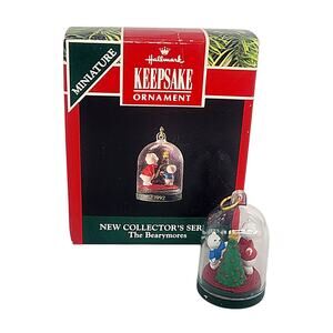 Vtg 1992 Hallmark Miniature Ornament The Bearymores Collectors Serie Bears